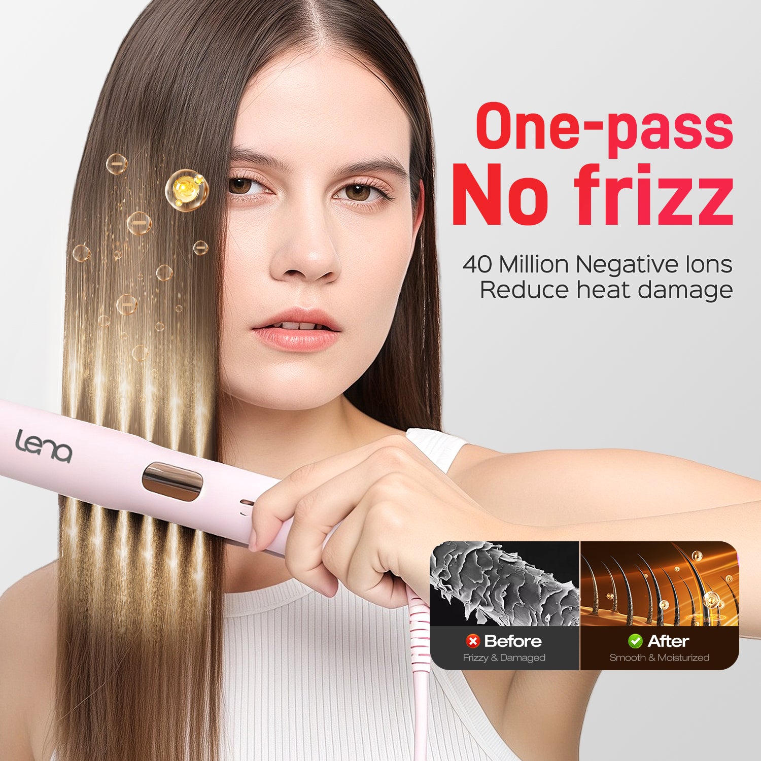 LENA H11 Steam Hair Straightener