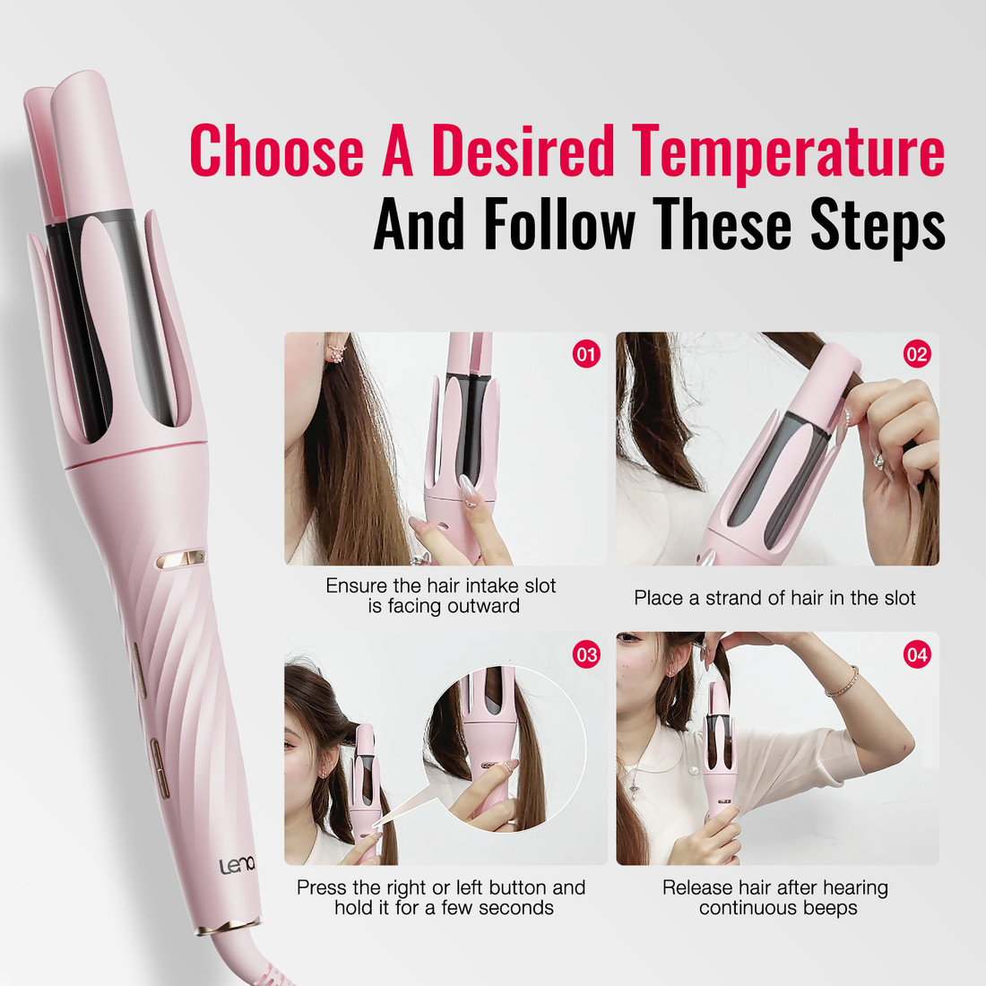 Mastering Techniques with Lena Automatic Curling Iron！
