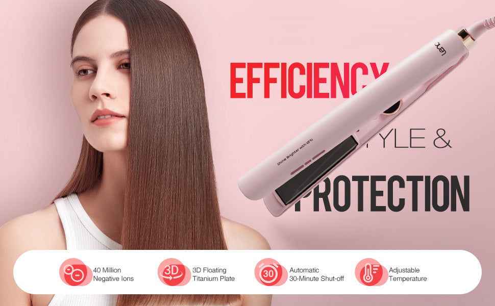 LENA H2 Titanium Hair Straightener/Flat Iron