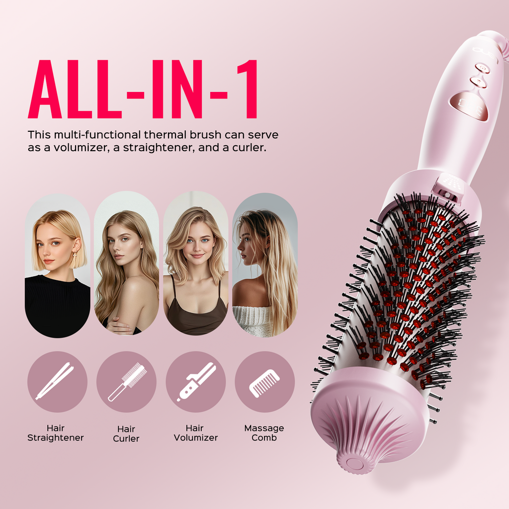 LENA F9 Pink All-in-1 Hot Air Brush