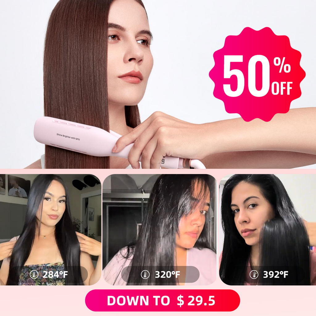 LENA H2S Wide Hair Straightener/Flat Iron