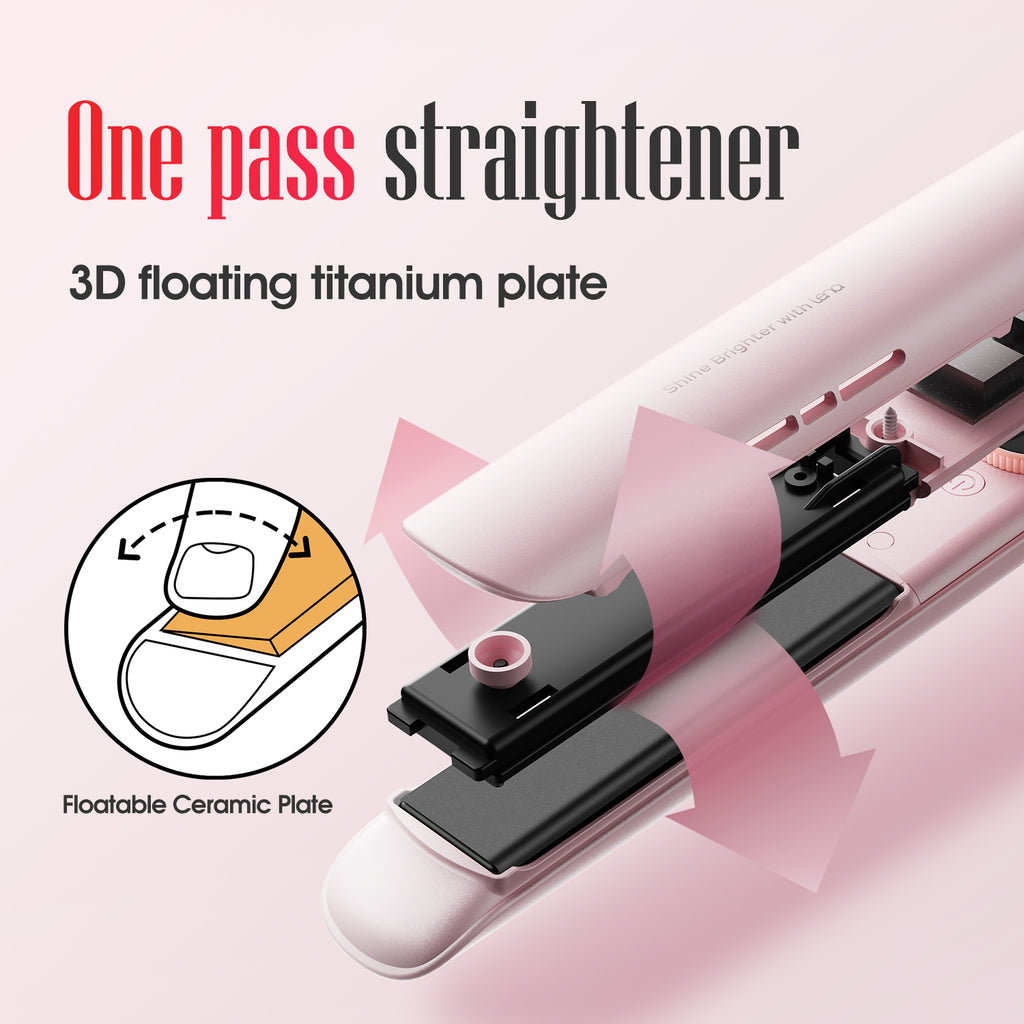 LENA H2 Titanium Hair Straightener/Flat Iron