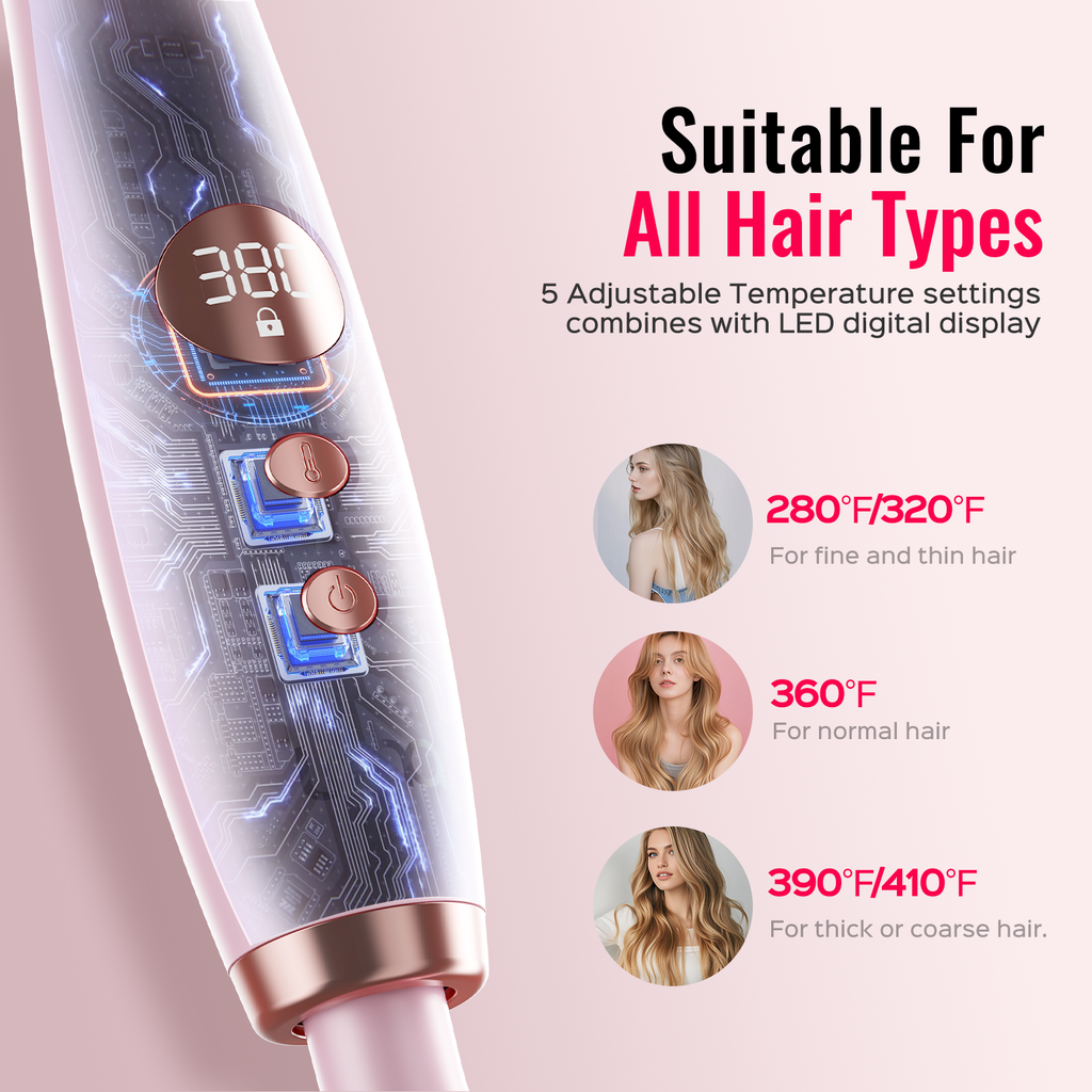 LENA F9 Pink All-in-1 Hot Air Brush