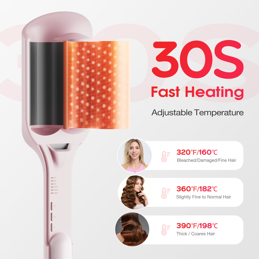 LENA S12 Beach Waver Hair Curling Iron