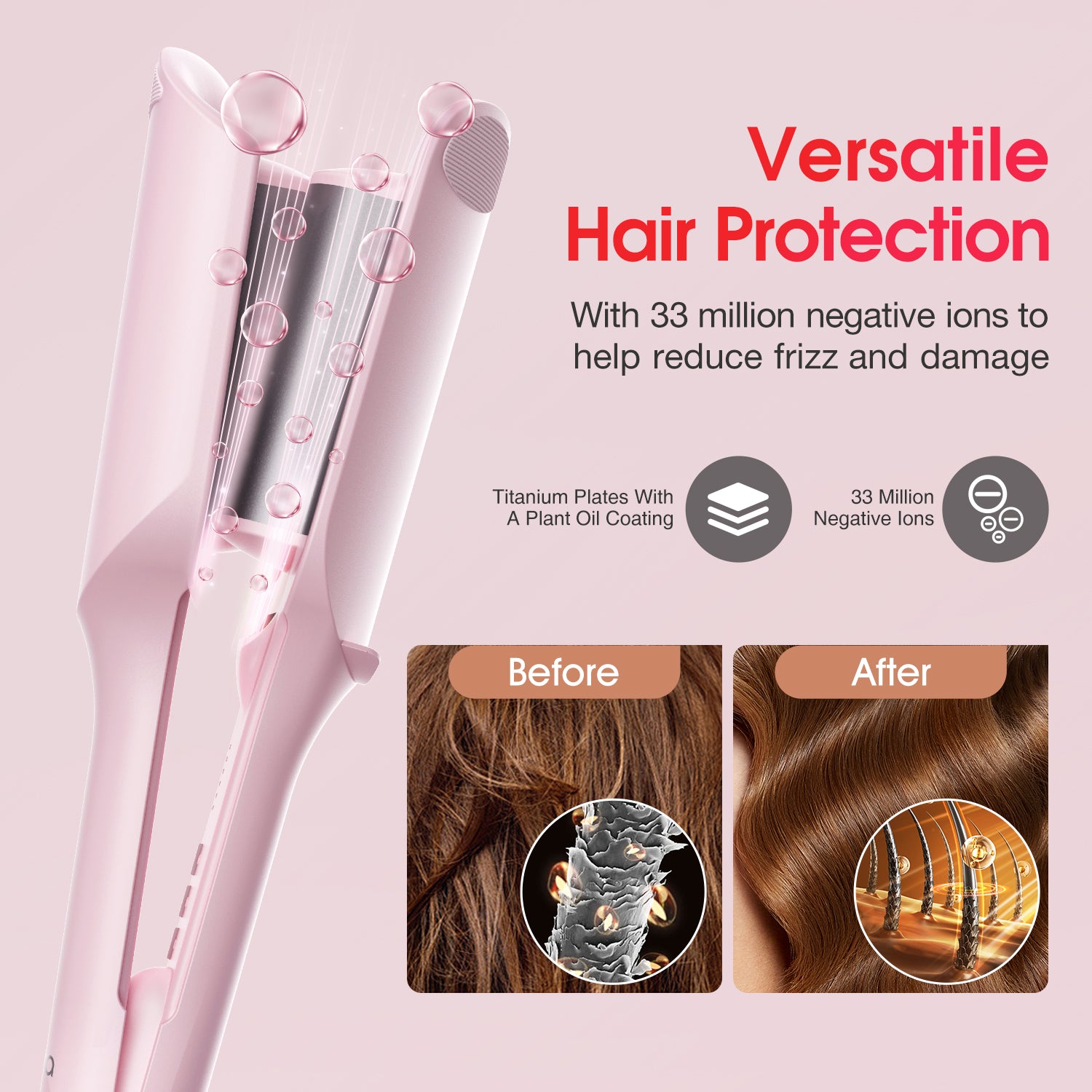 LENA S12 Beach Waver Hair Curling Iron