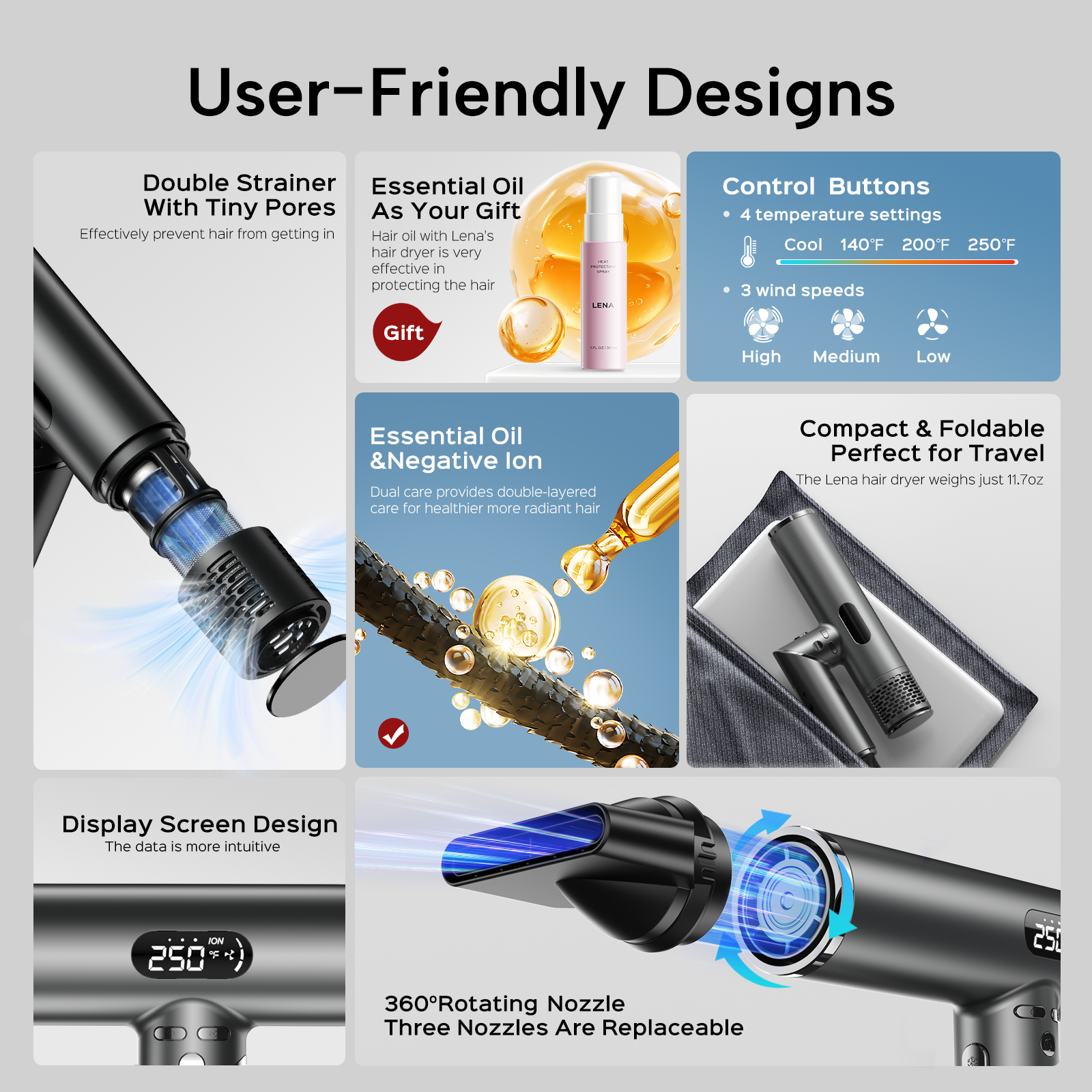 Lena F10 High-Speed Professional Hair Dryer