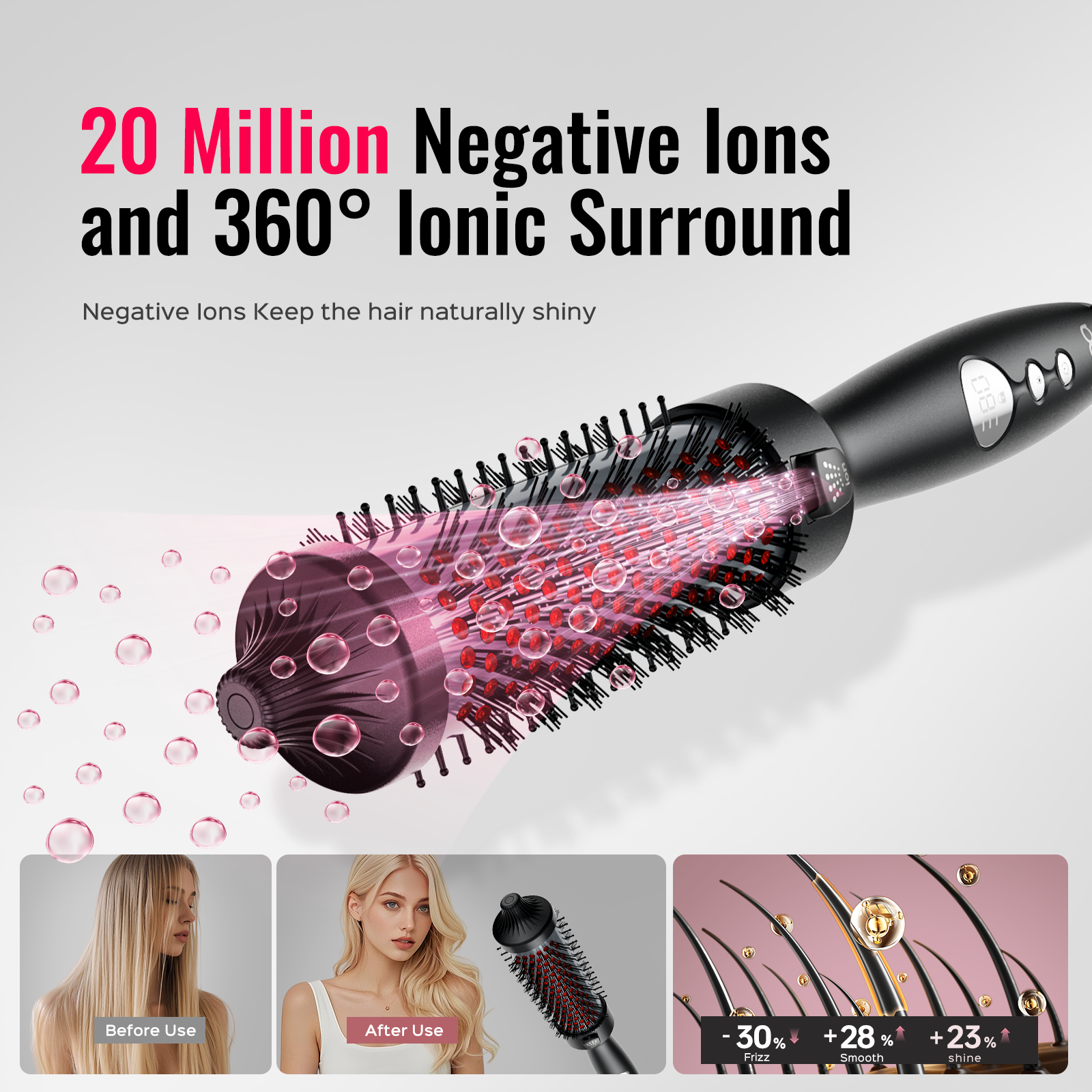 LENA F9 Black All-in-1 Hot Air Brush